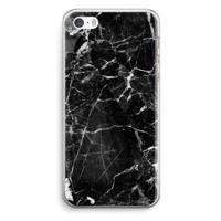 Zwart Marmer 2: iPhone 5 / 5S / SE Transparant Hoesje