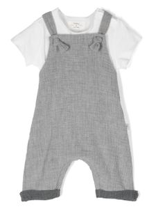 TEDDY & MINOU ensemble salopette-t-shirt en coton - Gris