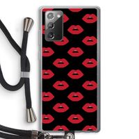 Lips: Samsung Galaxy Note 20 / Note 20 5G Transparant Hoesje met koord