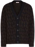 Valentino Garavani cardigan Toile Iconographe en laine - Marron