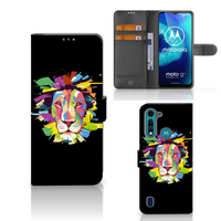 Motorola G8 Power Lite Leuk Hoesje Lion Color - thumbnail