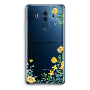 Gele bloemen: Huawei Mate 10 Pro Transparant Hoesje