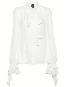 PINKO chemise à détail drapé - Blanc