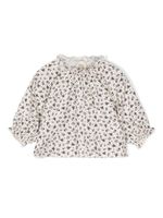 Douuod Kids blouse en coton Eucelade à fleurs - Tons neutres