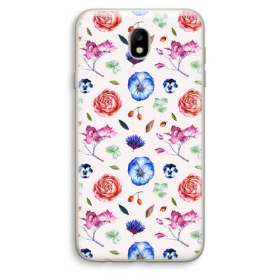 Bloemetjes: Samsung Galaxy J7 (2017) Transparant Hoesje