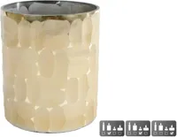 Van Manen theelichthouder glas theo 13x15cm goud