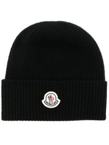 Moncler bonnet à patch logo - Noir