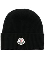 Moncler bonnet à patch logo - Noir