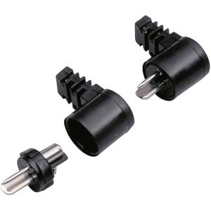 BKL Electronic 0205005 Luidsprekerconnector Stekker, haaks Aantal polen: 2 Zwart 1 stuk(s)