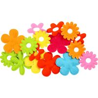 Creativ Company Bloemen van vilt, afm 35x45 mm, dikte 1,2 mm, 16 stuk/ 1 doos Creativ Company Bloemen van vilt, afm 35x45 mm, dikte 1,2 mm, 16 stuk/ 1 doos