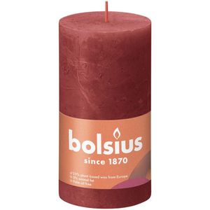 Bolsius Rustiko Shine kaars Cylinder Rood 1 stuk(s)