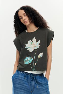 Bedrukte T-shirt 100% katoen - BLACK - XL Bedrukte T-shirt 100% katoen - BLACK - XL