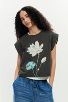 Bedrukte T-shirt 100% katoen - BLACK - XL