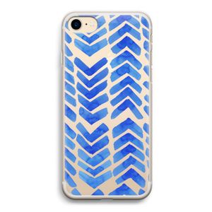 Blauwe pijlen: iPhone 7 Transparant Hoesje