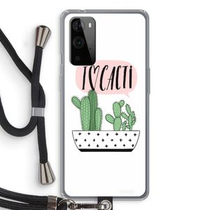 I love cacti: OnePlus 9 Pro Transparant Hoesje met koord