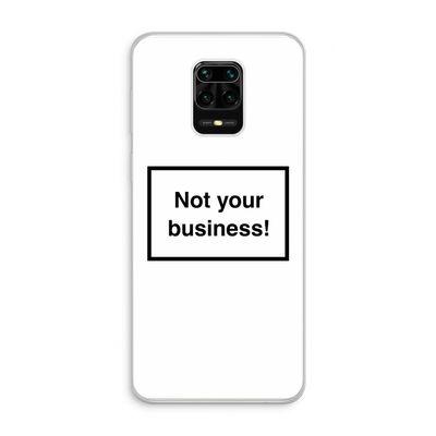 Not your business: Xiaomi Redmi Note 10 Lite Transparant Hoesje