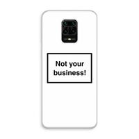 Not your business: Xiaomi Redmi Note 10 Lite Transparant Hoesje