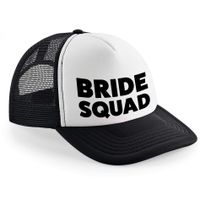 Snapback/cap - Bride Squad - zwart/wit - dames - vrijgezellenfeest petjes