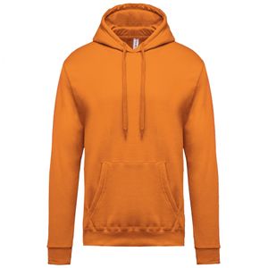 Grote maten oranje sweater/trui hoodie voor heren