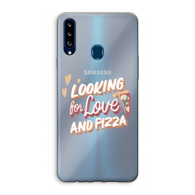 Pizza is the answer: Samsung Galaxy A20s Transparant Hoesje