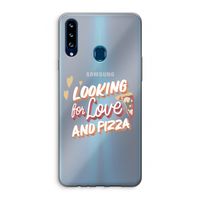Pizza is the answer: Samsung Galaxy A20s Transparant Hoesje