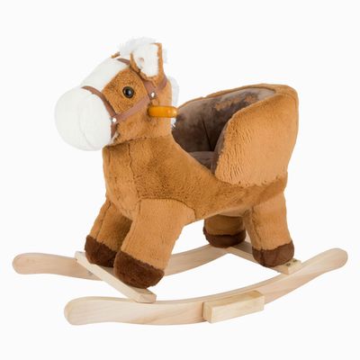 Small Foot houten schommelpaard bruin met zitje en geluid