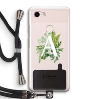 Green Brush: Pixel 3 Transparant Hoesje met koord