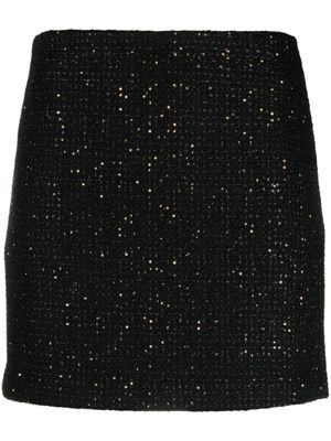 TWINSET minijupe en tweed à paillettes - Noir