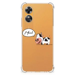 OPPO A17 Stevig Bumper Hoesje Cow