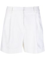 Michael Michael Kors short en lin mélangé à taille haute - Blanc