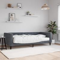 Slaapbank met matras 90x190 cm fluweel donkergrijs