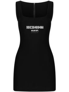 Dolce & Gabbana DGVIB3 logo-print sleeveless minidress - Noir