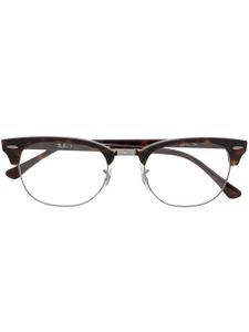 Ray-Ban lunettes de vue Clubmaster à monture ronde - Marron