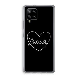 Friends heart black: Samsung Galaxy A42 5G Transparant Hoesje