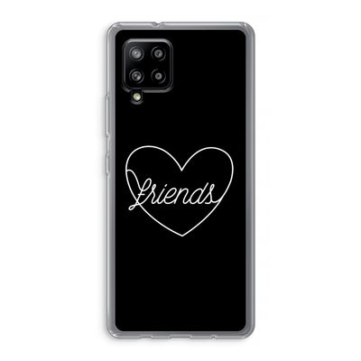 Friends heart black: Samsung Galaxy A42 5G Transparant Hoesje
