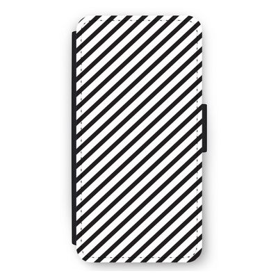 Strepen zwart-wit: iPhone 11 Flip Hoesje
