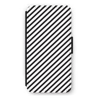 Strepen zwart-wit: iPhone 11 Flip Hoesje