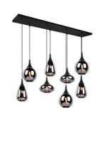 Trio 8-lichts hanglamp Lumina met smoke glas 317000832