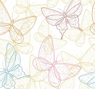 Behang vlinders Badkamer behang veelkleurige vlinder