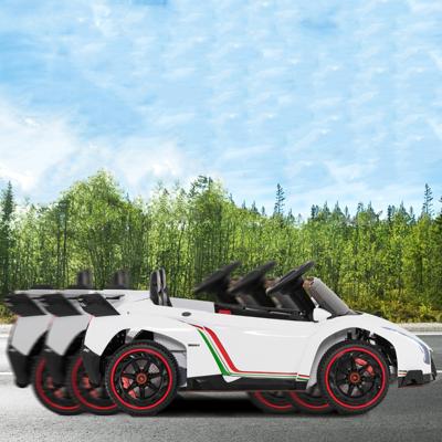 Lamborghini Gelicentieerde Elektrische Auto voor Kinderen Aangedreven Door 12V Batterij Afstandsbediening 3 Snelheden Wit / Roze