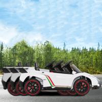 Lamborghini Gelicentieerde Elektrische Auto voor Kinderen Aangedreven Door 12V Batterij Afstandsbediening 3 Snelheden Wit / Roze