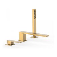 Badrand kraan Tres Slim | Inbouw | Mengkraan | 2-weg | Vierkant | 24k Goud mat