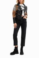 Bikerjack met dierenprint - BLACK - S