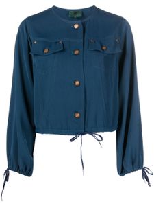 Jean Paul Gaultier Pre-Owned blouse sans col à boutonnière (années 1980) - Bleu