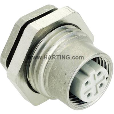 HARTING 21033816410 Sensor/actuator inbouwconnector M12 Aantal polen (sensoren): 4 Printbus, inbouw 1 stuk(s)
