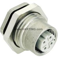 HARTING 21033816410 Sensor/actuator inbouwconnector M12 Aantal polen (sensoren): 4 Printbus, inbouw 1 stuk(s)