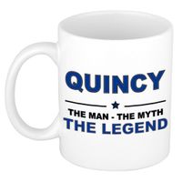 Quincy The man, The myth the legend cadeau koffie mok / thee beker 300 ml - thumbnail