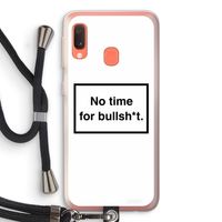 No time: Samsung Galaxy A20e Transparant Hoesje met koord