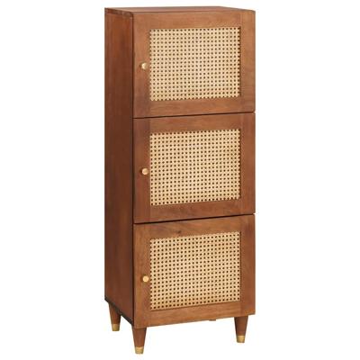 Hoge kast Bruin 40 x 33.5 x 110 cm Bamboe en massief mango hout