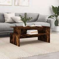 Salontafel 90x55x42,5 cm bewerkt hout gerookt eikenkleurig